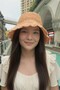 Women's Orange Straw Rope Hand-Knitted Bucket Hat |   Beach Trend Design - 4