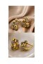 Gold-Silver Color Clip-On Earrings - 4