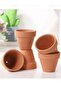 S 3 Inches Small Terracotta Pots with Saucer, 4 Pack 3" Clay Pots and Saucers with 3pcs Mini Flower. - 6