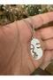 Unisex Necklace with Abstract Human Face Figure – Modern and Artistic Design - 4