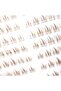Coffee Color Individual Lashes Long Natural Transparent Stem Clusters Lashes Soft Invisible Band ... - 6