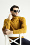 Turtleneck Slim Fit Slim Fit Patterned Knitwear Sweater