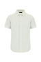Short Sleeve Slim Fit Patterned Cotton Shirt