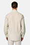 Long Sleeve Regular Fit Striped Cotton Linen Shirt - 5
