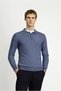 Polo Neck Buttoned Regular Fit Warm Wool Knit Sweater