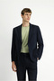 Regular Fit Pointed Collar Modal/Polyester Jacket - 4