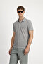 Polo Neck Regular Fit Embroidered Cotton T-Shirt