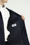 Regular Fit Buttoned Front Quilted Plain Top Coat - 7