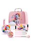 22Pcs Girl Pink Unicorn Makeup Set with Box - Plastic Cosmetic Set, Non-Edible Toy Beauty Tools, Dre - 5