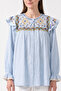 Etamin Embroidered Tunic 2099 - Baby Blue - 3