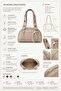Women's Hand and Shoulder Bag Beige Medium Size Daily Stylish Design - 3