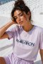 Women's Cotton Sporty&Rich Marathon Short Sleeve Oversize T-Shirt and Shorts Bottom Top Set Two-Piece Set - 5