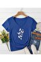 Butterflies Printed Women's V-Neck Regular Fit Tshirt (Special Series for Mother's Day)