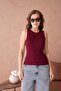 Women's Crew Neck Ribbed Knitwear Undershirt - 3