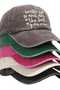 Women's Vintage Wake up Embroidered Adjustable Baseball Cap Hat - 8