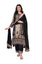 Black Satin Top Bottom & Dupatta - FFT2171 | Black - 3