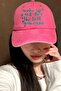 Women's Vintage Wake up Embroidered Adjustable Baseball Cap Hat