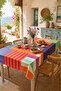 Modern Colorful Striped Tablecloth Stain-Resistant Stylish Design for Garden Balcony - 2