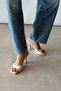 Liza Ecru Heeled Slippers - 5