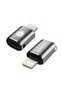 Adaptor Universal, Techsuit, Model A11, Lightning la USB-C, Gri