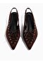 Women's Suede Lace-Up Slingback Ballerina Pointed Toe Open Back Casual Shoes - 5