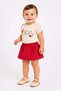 Baby Girl 2-Piece Summer Set One Embroidered Lace T-Shirt and Ruffle Skirt Look Shorts (Skort) 6-9-