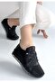 Jiten Black Genuine Leather Lace-Up Sports Shoes - 2