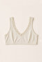 Women's Lace Detailed Collarless Micro Fabric Bralette Bra |   Unassisted Recovery Flexible Bustier - 4