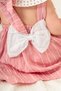 Baby Girl Striped Summer Dress with Hat and Back Bow Detail and Straps - 6