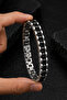 Men's Stainless Steel Bracelet with Black Detail Chain Model Modern Stylish Durable Design - 2