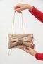 Nude Satin Women's Bow Detailed Stone Buckle Wedding Invitation Evening Dress Evening Bag - 3