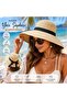 Women's Straw Hat, Wide Brim Summer Beach Hat, Uv Protection Trendy Straw Hat, Vacation Hat - 5