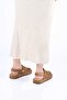 Velcro Poly Sole Laser Printed Genuine Leather Sabo Sandals 341-1128 Women's Sandals - 5