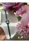 Minimal Metal Cord Women's Wristwatch Silver - 3
