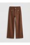 Brown Wideleg Women's Jean Trousers