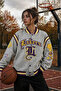 Bomber College Coat with Elastic Waist I College Jacket with Astaer Inside Model - 3