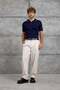 Men's T-Shirt Dpp Tri̇ko Navy Blue Slim Fit Polo Collar Knitwear - 3