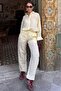 Yellow Transparent Relax Fit Striped Suit Mg2740 - 2