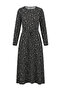 Bürümcük Fabric Patterned Belted Dress 0503-01 Black - 5