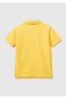 Boy's Yellow Logo Pique Polo T-Shirt - 2