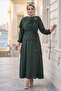 Ayrobin Suit with Buckle Detailed Skirt Khaki Hm2913 - 2