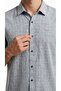 Patterned Short Sleeve Buttoned Linen Shirt - 4