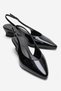 Rosella Black Patent Leather Mini Wedge Women's Heeled Shoes