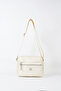 Women's Fulya Cream 4-Compartment Adjustable Strap Zipper Closure Handbag and Shoulder Bag - 2