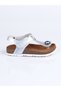 Man326 Genuine Leather Cork Sole Sandals P.F.-Silver - 34