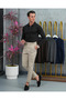 Cotton Lycra Slim Fit Molded Collar Zipper Detailed Knitwear Sweater - 3