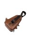 Men's Tan Genuine Leather Double Handle Cross Shoulder Bag Body Bag Chest Bag - 4
