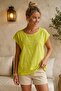 Mustard Color Round Neck Low Sleeve Washable Embroidered Casual Cotton Woven Blouse 63 55 - 3