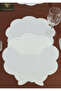6-Piece Bowknot Embroidered White American Service Set - Wavy Edge Luxury Plate Set - 2