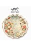 Luxury Glass Surface Presentation Tray 38 cm - Tea and Coffee Serving Tray - Decorative Round Tray with Gold Detail
